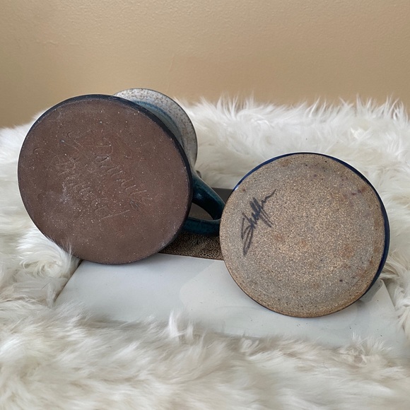 vintage hand made stoneware pottery candlestick holder (MUG SOLD) - Picture 3 of 4